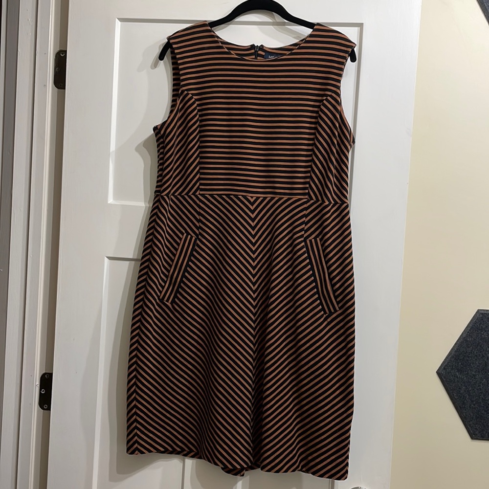 Lands’ End striped knit dress, size 14